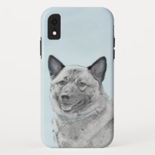 Funda Para iPhone XR Pintura noruega de elkhound - Arte original de per