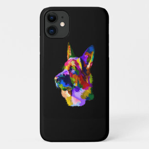 Funda Para iPhone 11 Pintura Pastor alemán Mascota de pintura