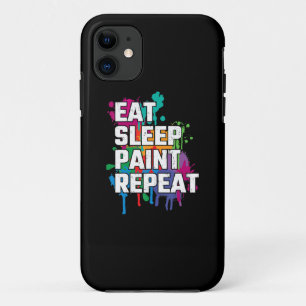 Funda Para iPhone 11 Pintura Pintar el sueño repetir pintura divertid