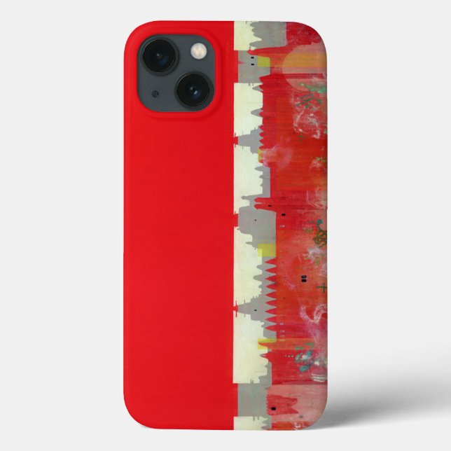 Funda De Case-Mate Para iPhone Pintura roja (Reverso)
