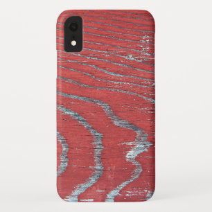 Funda Para iPhone XR pintura roja meteorológica en madera