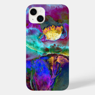Funda Para iPhone 14 Plus De Case-Mate Pintura romántica y elegante de flores verde azula