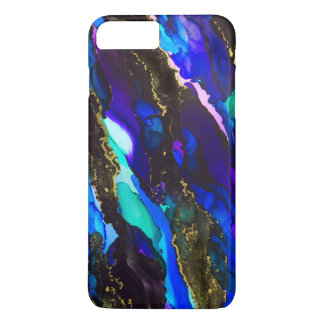 Funda Para iPhone 8 Plus/7 Plus Pintura salvaje de tinta negra y morada de alcohol