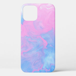 Funda Para iPhone 12 PINTURA verde azulada Y BLANCA ABSTRACTA