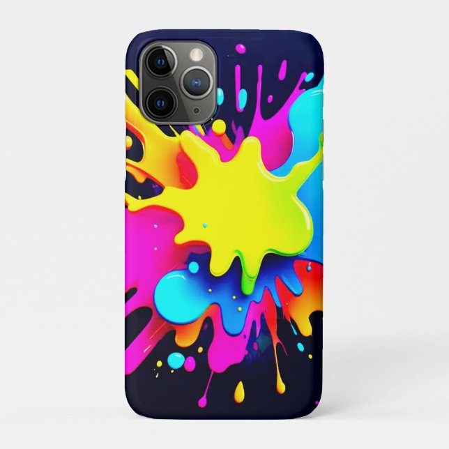 Funda De Case-Mate Para iPhone Pintura vibrante Esplash Resumen Arte (Reverso)