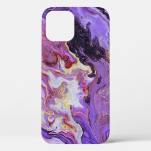 Funda Para iPhone 12 Pinturas acrílicas de tono de color, abstractas.