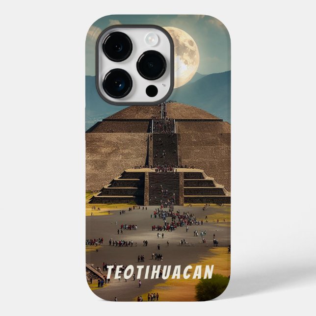 Funda De Case-Mate Para iPhone Pirámide de la Luna, Teotihuacán, México Viajes (Reverso )