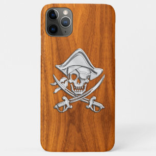 Funda Para iPhone 11 Pro Max Pirata al estilo de madera de teca