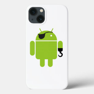 Funda Para iPhone 13 Pirata de Robot para Android Verde