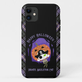 Funda Para iPhone 11 Pirata esqueleto gato encurtido