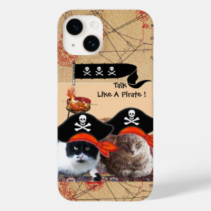 FUNDA PARA iPhone 14 DE Case-Mate PIRATA GATOS ANTIGUOS PIRATAS TESORERÍA MAPAS Y BA