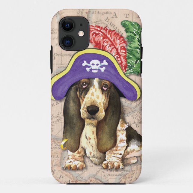 Funda De Case-Mate Para iPhone Pirata Hound Basset (Reverso)