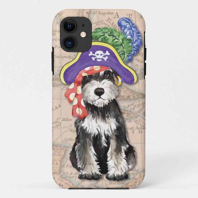 Funda De Case-Mate Para iPhone Pirata Schnauzer en miniatura (Reverso)