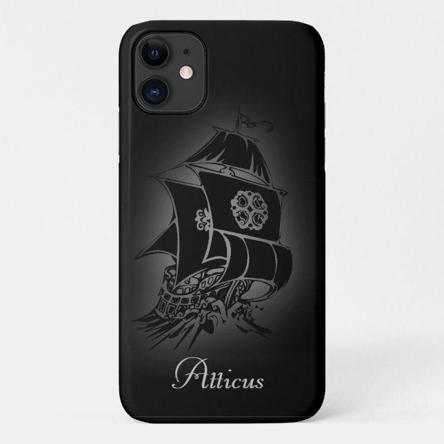 Funda De Case-Mate Para iPhone Pirata Ship Personal (Reverso)