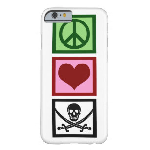 Funda Barely There Para iPhone 6 Piratas del amor de la paz