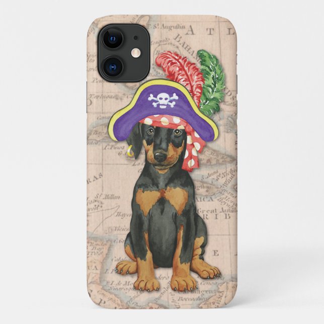 Funda De Case-Mate Para iPhone Pirate Doberman Pinscher (Reverso)