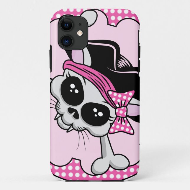 Funda De Case-Mate Para iPhone Pirate Princess Kitty Skull (Reverso)