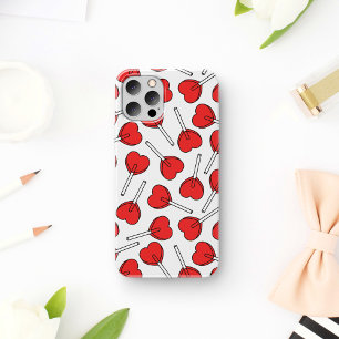 Funda Para iPhone 11 Piruetas Rojas, Piruetas de Corazón, Patrón de Pir