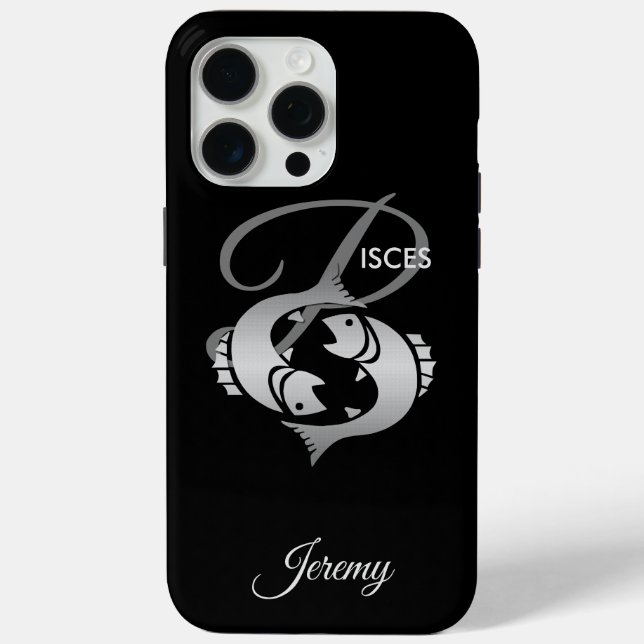 Funda De Case-Mate Para iPhone Pisces ♓ el Rótulo Pescado - Zodiac (Reverso )