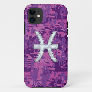 title_seo2 Pisces Zodiac Symbol on Pink Digital Camouflage