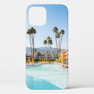 Funda Para iPhone 12 Piscina cerca de las palmeras por la mañana