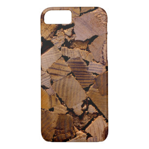 Funda Para iPhone 8/7 Pista de madera rústica de madera grano patrón de