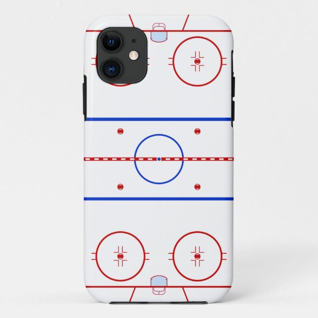 Funda De Case-Mate Para iPhone Pista del hockey (Reverso)