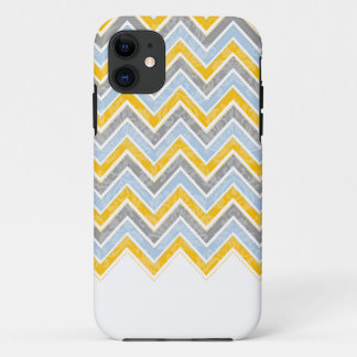 Funda Para iPhone 11 PixDezines Chevron Azul+Amarillo