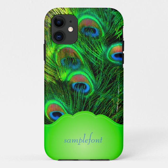 Funda De Case-Mate Para iPhone PixDezines pavo real psicodélico (Reverso)