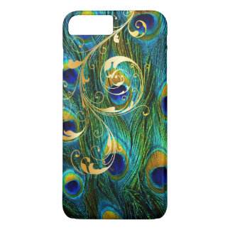 Funda Para iPhone 8 Plus/7 Plus PixDezines Psychedelic Peacock+filigree swirls
