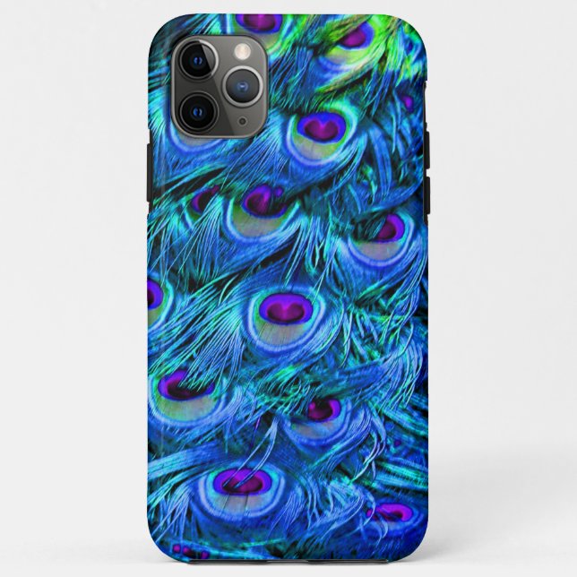 Funda De Case-Mate Para iPhone PixDezines Psychedelic Peacock Funda-Mate iPhone C (Reverso)