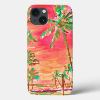 title_seo2 PixDezines Vintage Hawaiian Beach/Coral/Verde azul