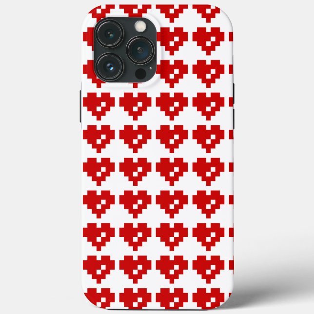 Funda De Case-Mate Para iPhone Pixel Heart 8 Bit Love (Reverso )