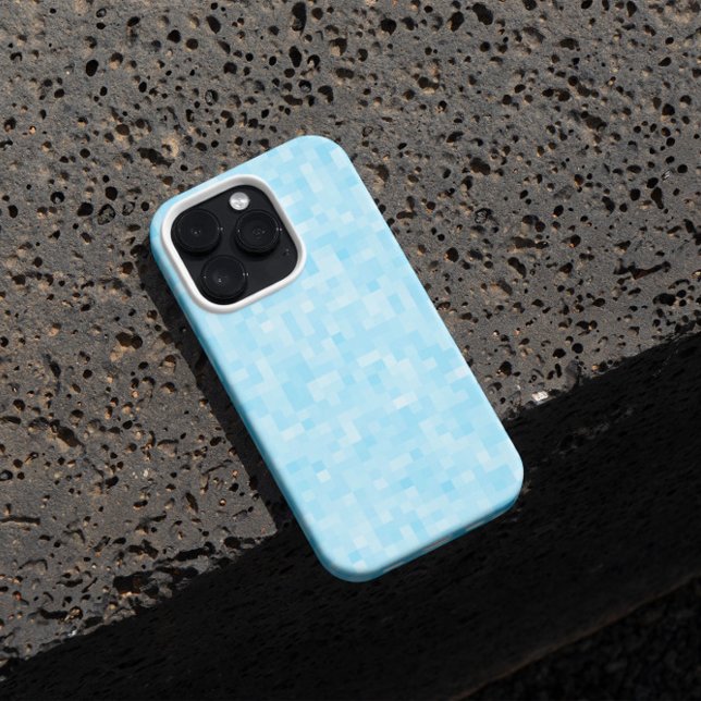 Funda De Case-Mate Para iPhone Pixelación del mosaico azul (Subido por el creador)