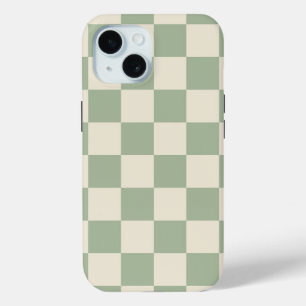 Funda Para iPhone 15 Pizarra verde y blanco desactivado