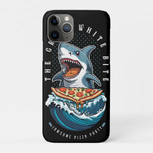 Funda Para iPhone 11 Pro Pizza de Comer Tiburón   El gran jawsome blanco