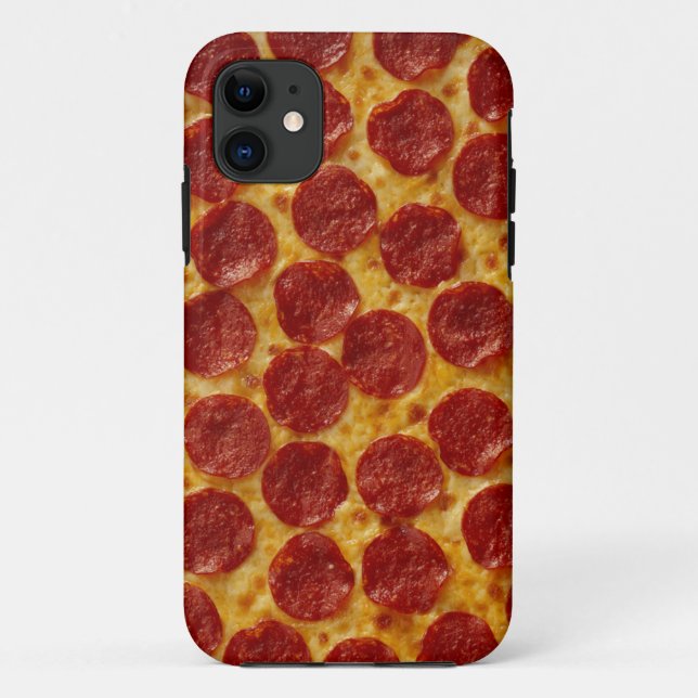 Funda De Case-Mate Para iPhone Pizza de salchichones (Reverso)