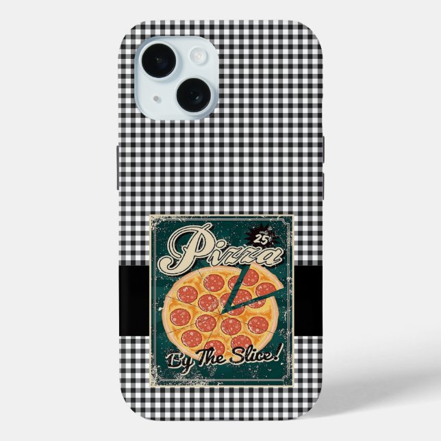 Funda De Case-Mate Para iPhone Pizza Retro (Reverso )