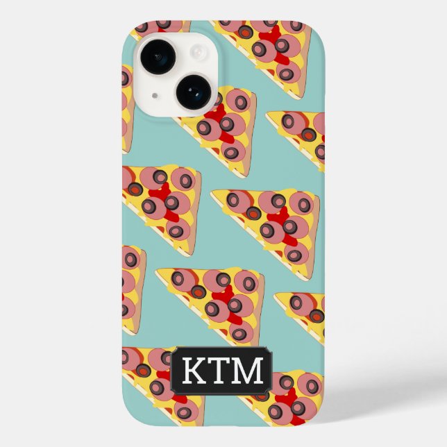 Funda De Case-Mate Para iPhone Pizza Triangles Fun Food Pattern agregue sus inici (Reverso )