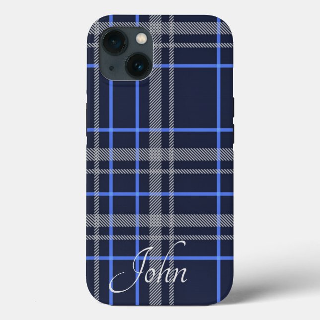 Funda De Case-Mate Para iPhone Placa azul elegante  (Reverso )