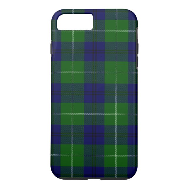 Funda De Case-Mate Para iPhone Placa azul tartán oliphant (Reverso)