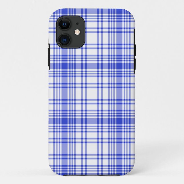 Funda De Case-Mate Para iPhone Placa blanca azul 2 (Reverso)