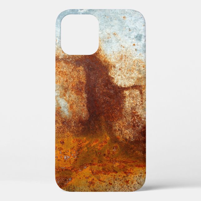 Funda De Case-Mate Para iPhone  Placa de acero oxidada antigua, textura de placa  (Reverso )