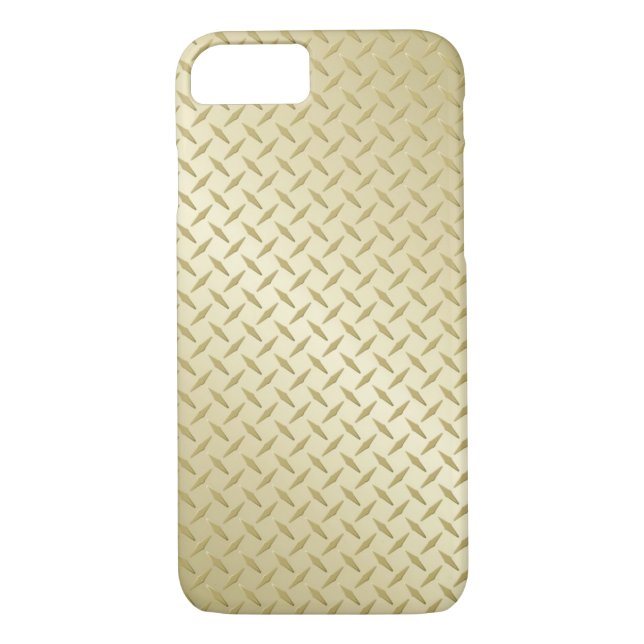 Funda De Case-Mate Para iPhone Placa de diamante dorado (Reverso)