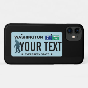 Funda Para iPhone 11 Placa de licencia de Washington Sasquatch