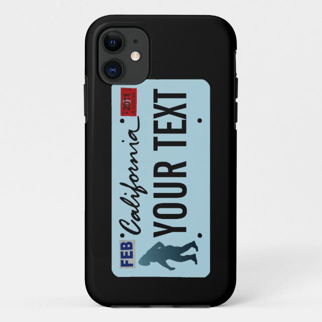 Funda De Case-Mate Para iPhone Placa de licencia Sasquatch de California (Reverso)