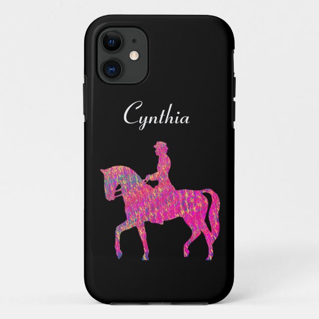 Funda De Case-Mate Para iPhone Placa de pintura de caballo y piloto (Reverso)