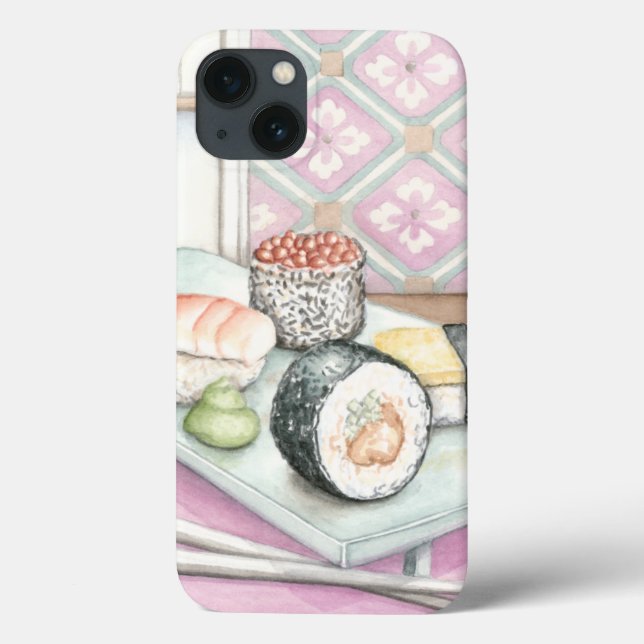 Funda De Case-Mate Para iPhone Placa de sushi surtido con palillos (Reverso)