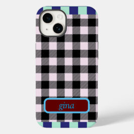 Funda Para iPhone 14 De Case-Mate Plaid Gingham Personalizado