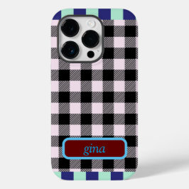 Funda Para iPhone 14 Pro De Case-Mate Plaid Gingham Personalizado
